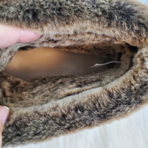 UGG Sz 7 Mini Berge Suede Shearling Cuff Boots - Picture 8 of 15